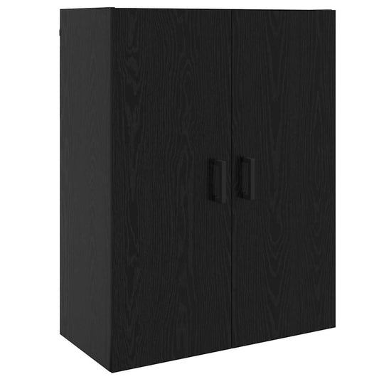 Veggskap Veggmontert Svart 69.5 x 34 x 90 cm Konstruert tre
