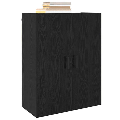 Veggskap Veggmontert Svart 69.5 x 34 x 90 cm Konstruert tre