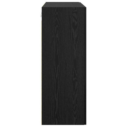 Veggskap Veggmontert Svart 69.5 x 34 x 90 cm Konstruert tre