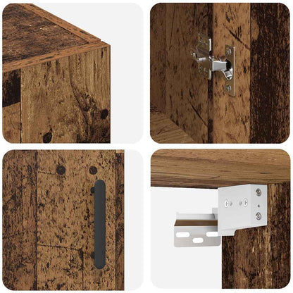 Veggskap Gammelt tre 69.5 x 34 x 90 cm Konstruert tre