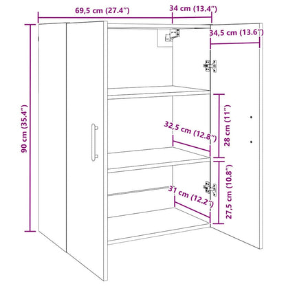 Veggskap Gammelt tre 69.5 x 34 x 90 cm Konstruert tre