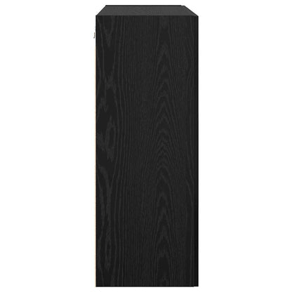Veggskap Svart eik 69.5 x 34 x 90 cm Konstruert tre