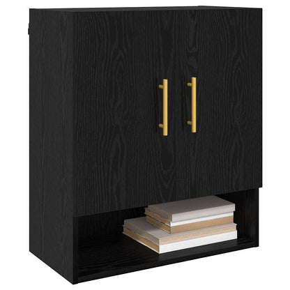 Veggskap Veggmontert Svart eik 60 x 31 x 70 cm Konstruert tre
