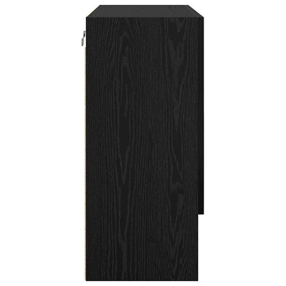 Veggskap Veggmontert Svart eik 60 x 31 x 70 cm Konstruert tre