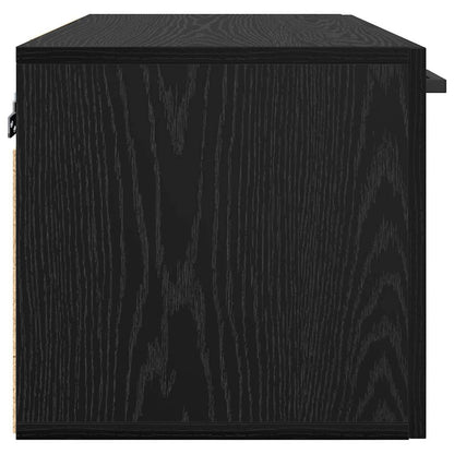 Veggskap Veggmontert Svart eik 60 x 36.5 x 35 cm Konstruert tre