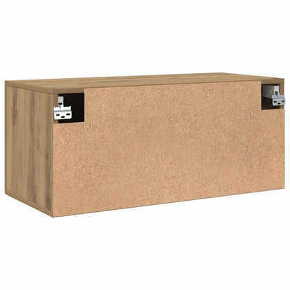 Veggskap Håndverks eik 80 x 36.5 x 35 cm Konstruert tre
