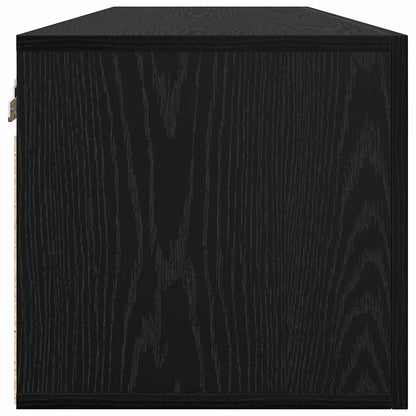 Veggskap Veggmontert Svart eik 80 x 36.5 x 35 cm Konstruert tre