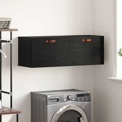 Veggskap Svart eik 100 x 36.5 x 35 cm Konstruert tre