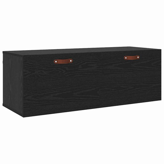 Veggskap Svart eik 100 x 36.5 x 35 cm Konstruert tre