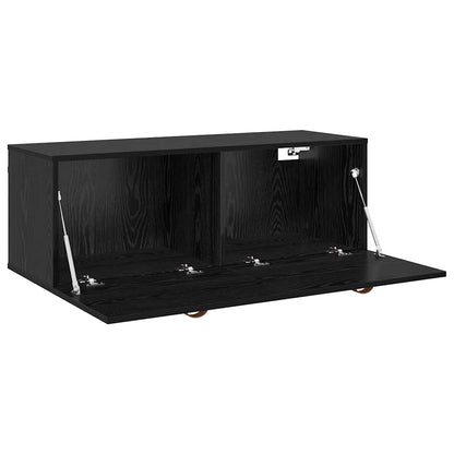 Veggskap Svart eik 100 x 36.5 x 35 cm Konstruert tre