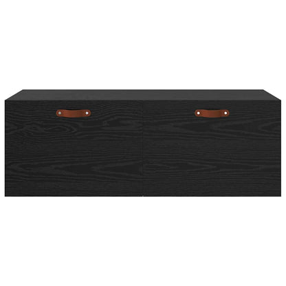 Veggskap Svart eik 100 x 36.5 x 35 cm Konstruert tre