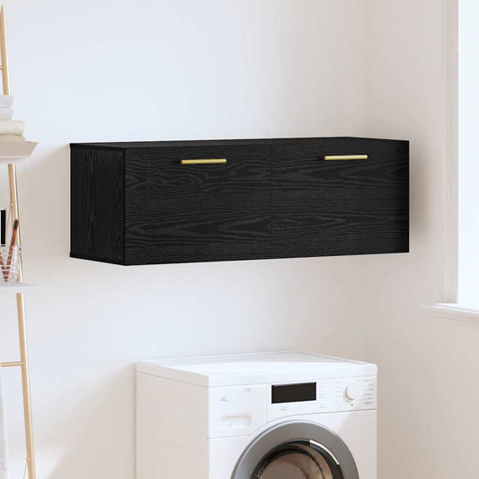 Veggskap Svart eik 100 x 36.5 x 35 cm Konstruert tre