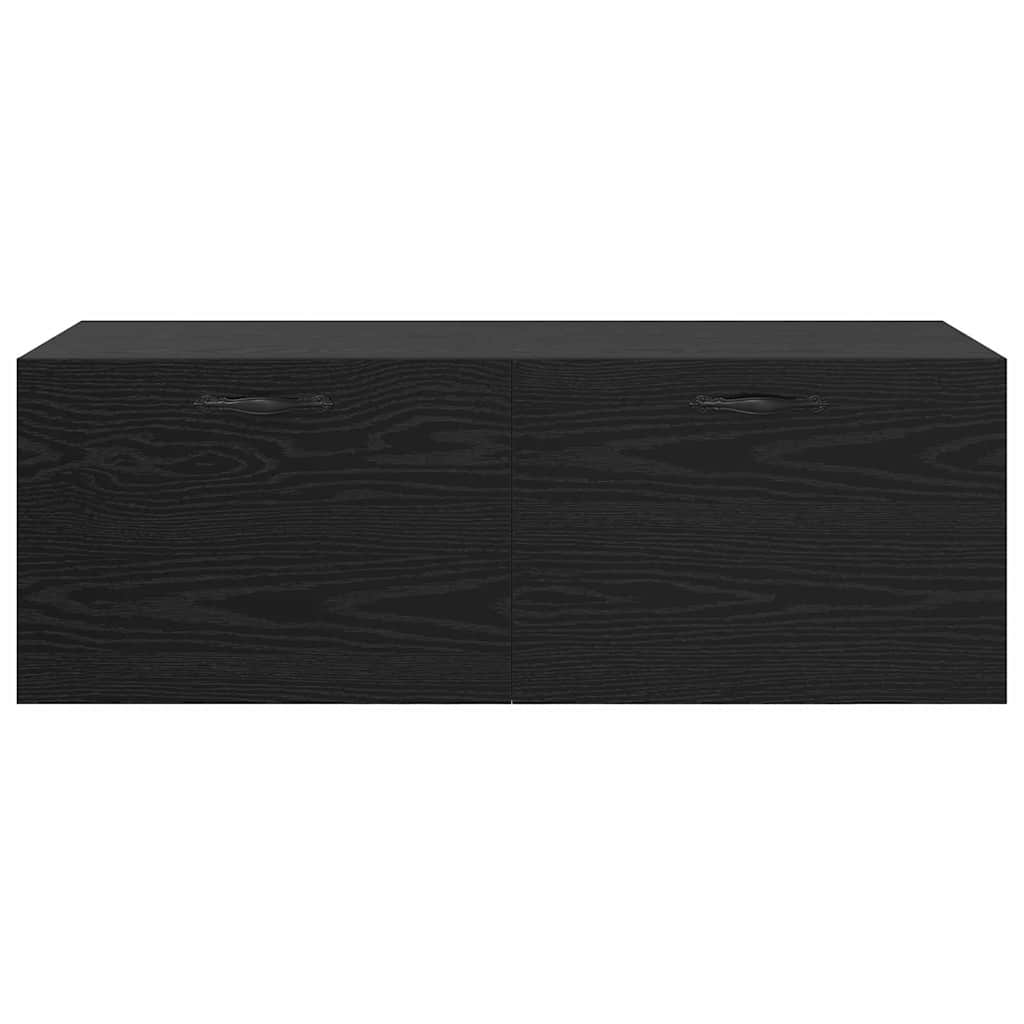 Veggskap Svart eik 100 x 36.5 x 35 cm Konstruert tre