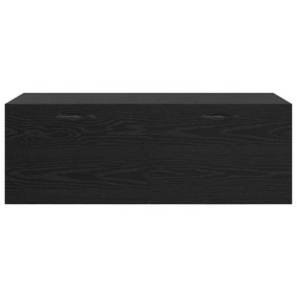 Veggskap Svart eik 100 x 36.5 x 35 cm Konstruert tre