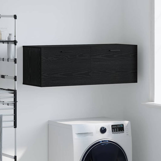 Veggskap Svart eik 100 x 36.5 x 35 cm Konstruert tre