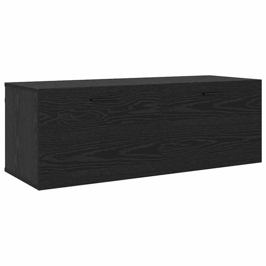 Veggskap Svart eik 100 x 36.5 x 35 cm Konstruert tre