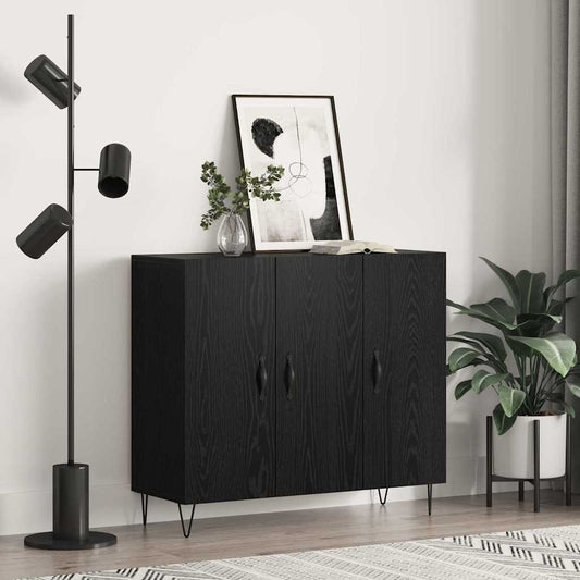 Serviesskap Svart eik 90 x 34 x 80 cm Konstruert tre