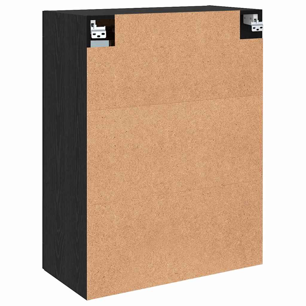 Veggskap Veggmontert Svart eik 69.5 x 34 x 90 cm Konstruert tre