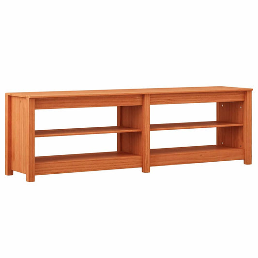 Skobenk med hylle Voksbrun 160 x 36,5 x 50 cm Heltre furu