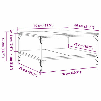 Kaffebord Gammelt tre 80 x 80 x 40 cm Konstruert tre