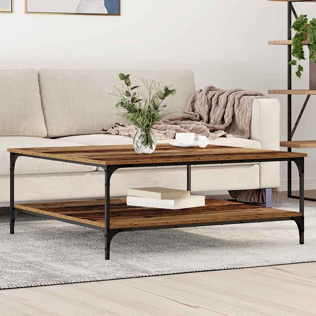 Kaffebord Gammelt tre 100 x 100 x 40 cm Konstruert tre