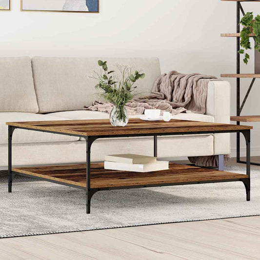 Kaffebord Gammelt tre 100 x 100 x 40 cm Konstruert tre