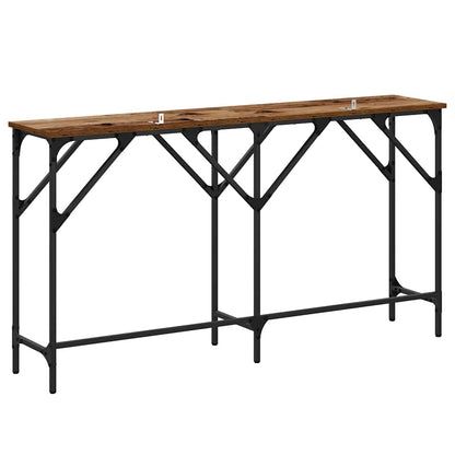 Konsollbord Gammelt tre 140 x 29 x 75 cm Konstruert tre