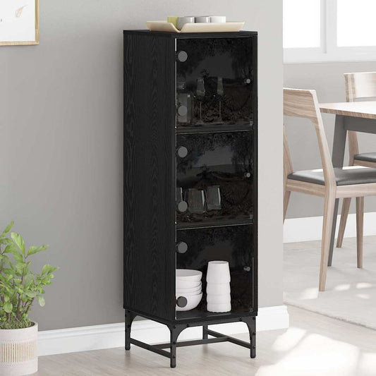 Høyskap Svart eik 35 x 37 x 117 cm Konstruert tre