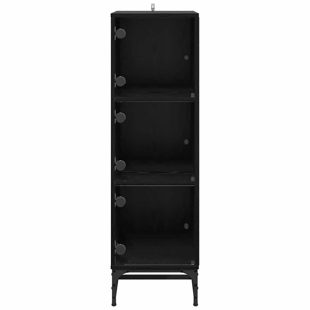 Høyskap Svart eik 35 x 37 x 117 cm Konstruert tre