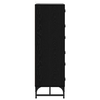 Høyskap Svart eik 35 x 37 x 117 cm Konstruert tre