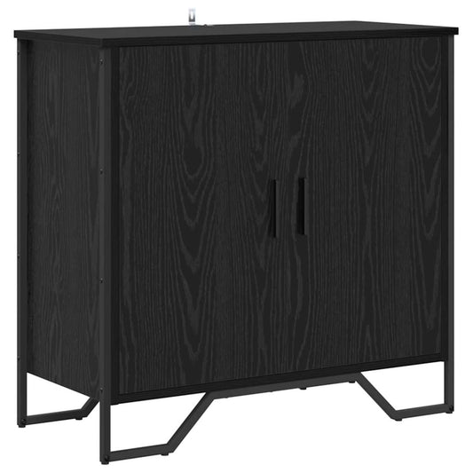 Serviesskap Svart eik 78 x 35.5 x 74.5 cm Konstruert tre