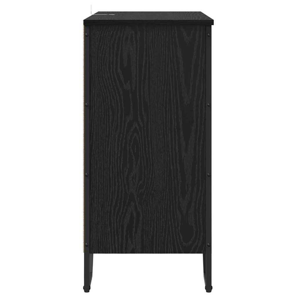 Serviesskap Svart eik 78 x 35.5 x 74.5 cm Konstruert tre