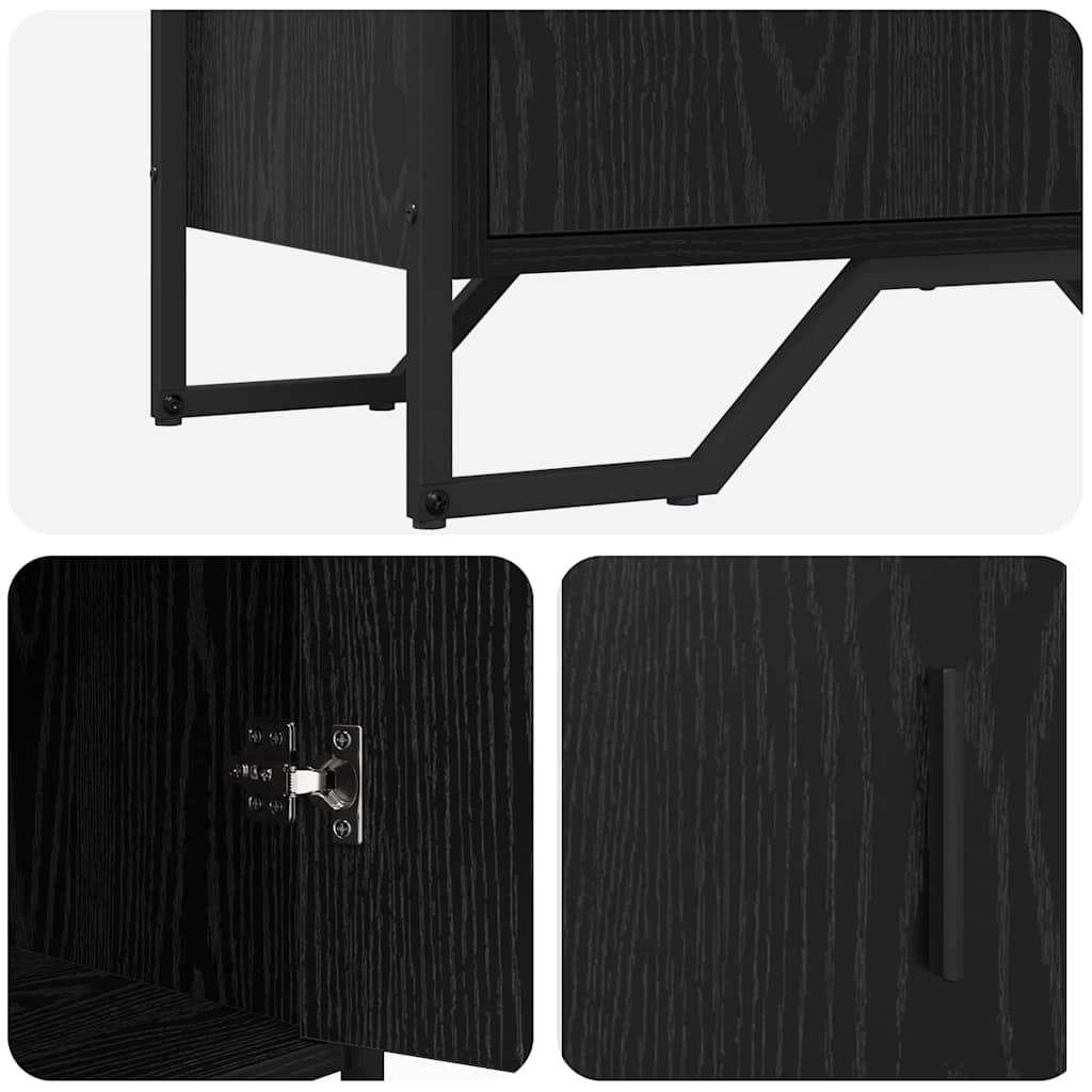 Serviesskap Svart eik 79.5 x 35.5 x 74.5 cm Konstruert tre