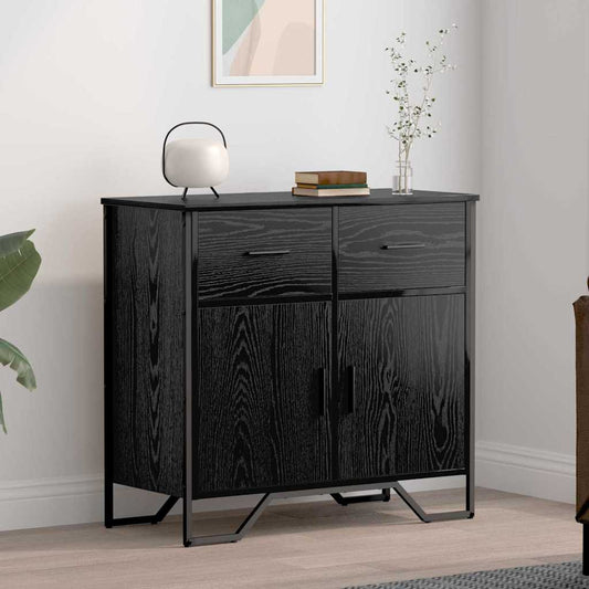 Serviesskap Svart eik 79.5 x 35.5 x 74.5 cm Konstruert tre