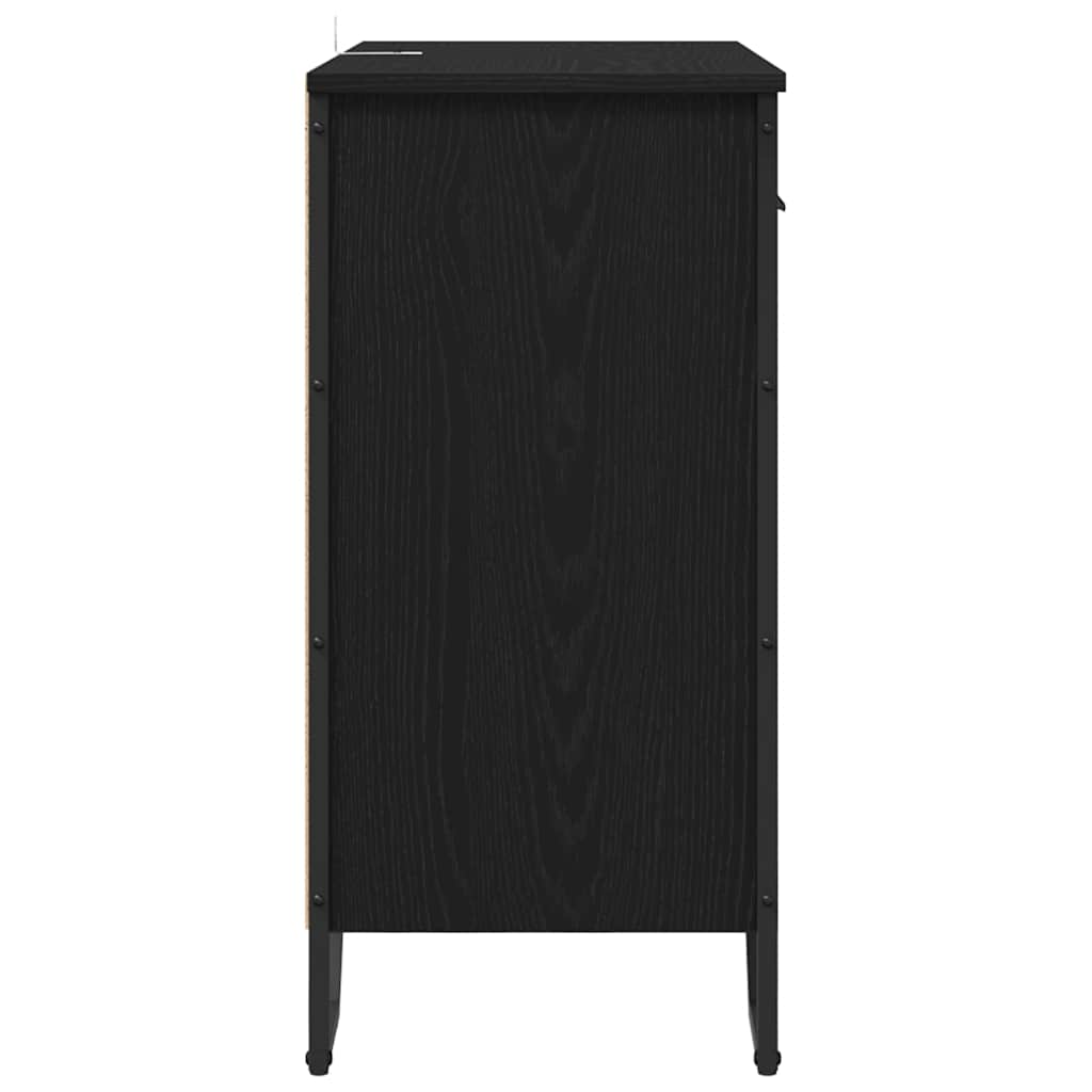 Serviesskap Svart eik 79.5 x 35.5 x 74.5 cm Konstruert tre