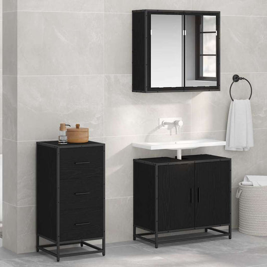 Serviesskap Svart eik 35,5 x 35 x 76 cm Konstruert tre