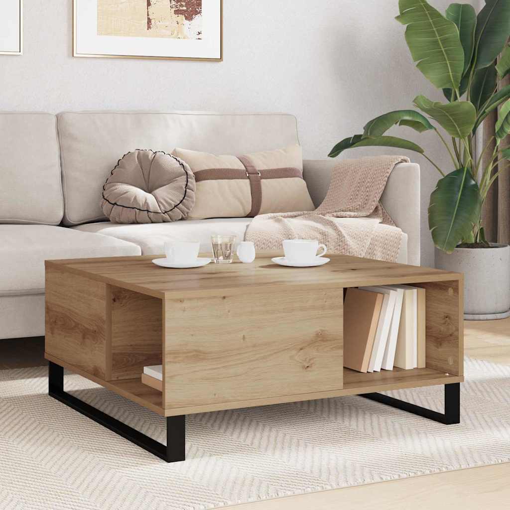 Kaffebord artisan eik 80 x 80 x 36.5 cm Konstruert tre