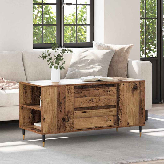 Kaffebord Gammelt tre 102 x 44.5 x 50 cm Konstruert tre