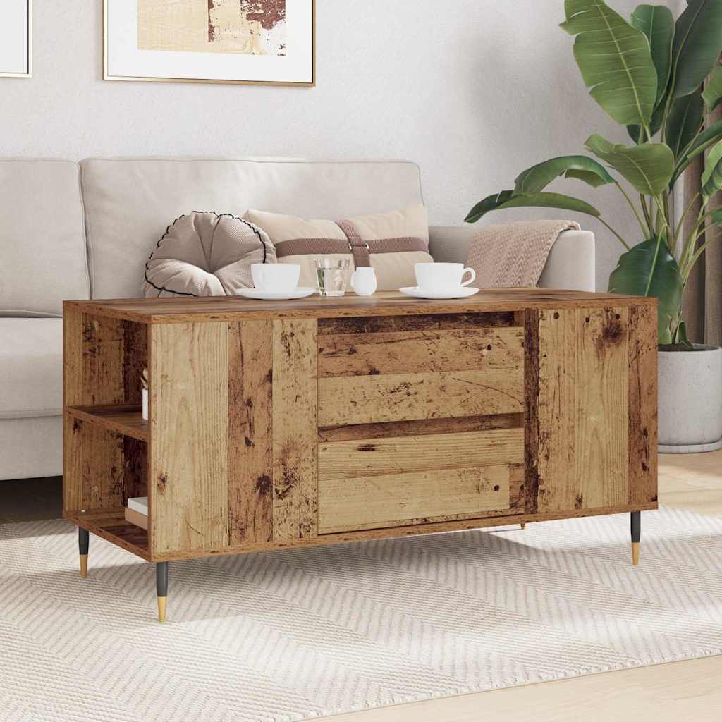 Kaffebord Gammelt tre 102 x 44.5 x 50 cm Konstruert tre