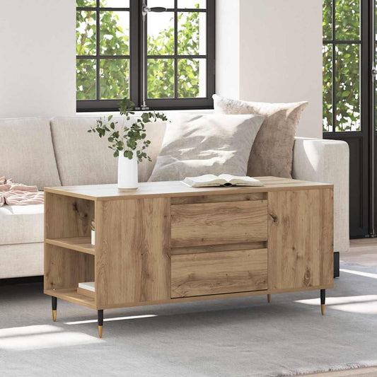 Kaffebord artisan eik 102 x 44.5 x 50 cm Konstruert tre