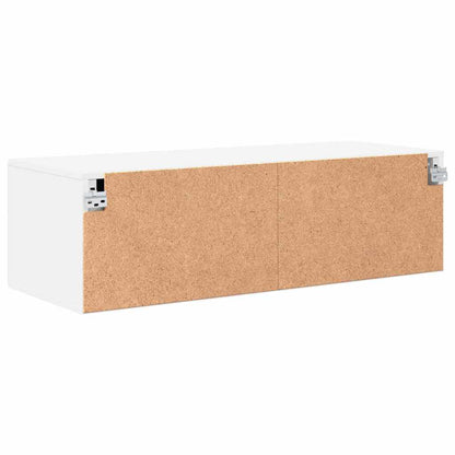 TV-skap med skuff Hvit 100.5 x 39 x 30 cm Konstruert tre