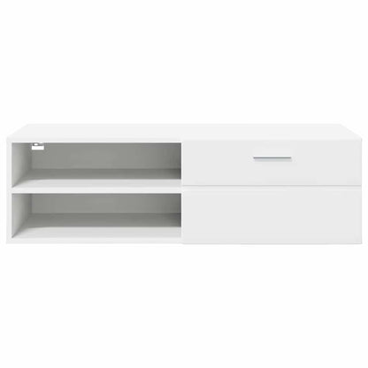 TV-skap med skuff Hvit 100.5 x 39 x 30 cm Konstruert tre