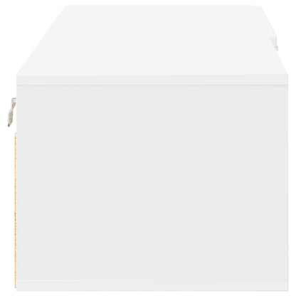TV-skap med skuff Hvit 100.5 x 39 x 30 cm Konstruert tre