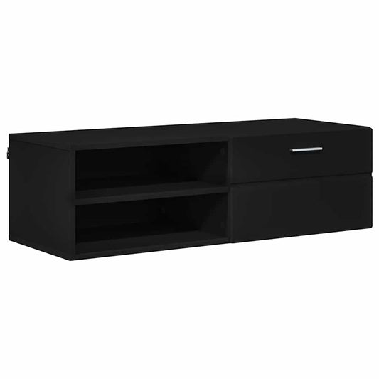 TV-skap med skuff Svart 100.5 x 39 x 30 cm Konstruert tre