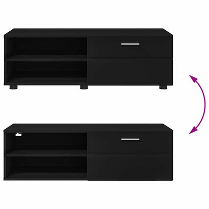 TV-skap med skuff Svart 100.5 x 39 x 30 cm Konstruert tre