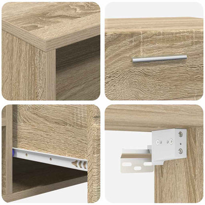 TV-skap med skuff Sonoma eik 100.5 x 39 x 30 cm Konstruert tre