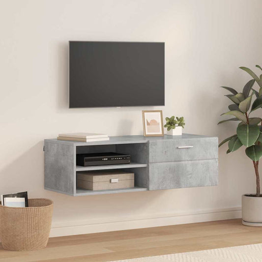TV-skap Høyglans hvit 100.5 x 39 x 30 cm Konstruert tre