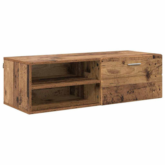 TV-skap med skuff Gammelt tre 100.5 x 39 x 30 cm Konstruert tre