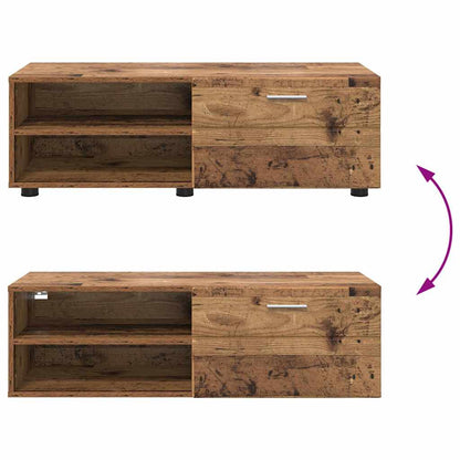 TV-skap med skuff Gammelt tre 100.5 x 39 x 30 cm Konstruert tre