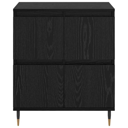 Skap 3 pcs Svart eik 180 x 35 x 70 cm Konstruert tre